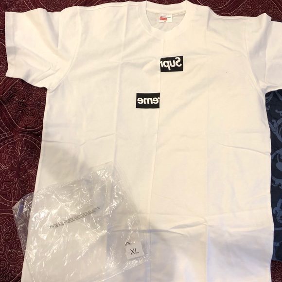 White New Box Logo Supreme 2019 Tee Supreme Fall Winter 2019 Box